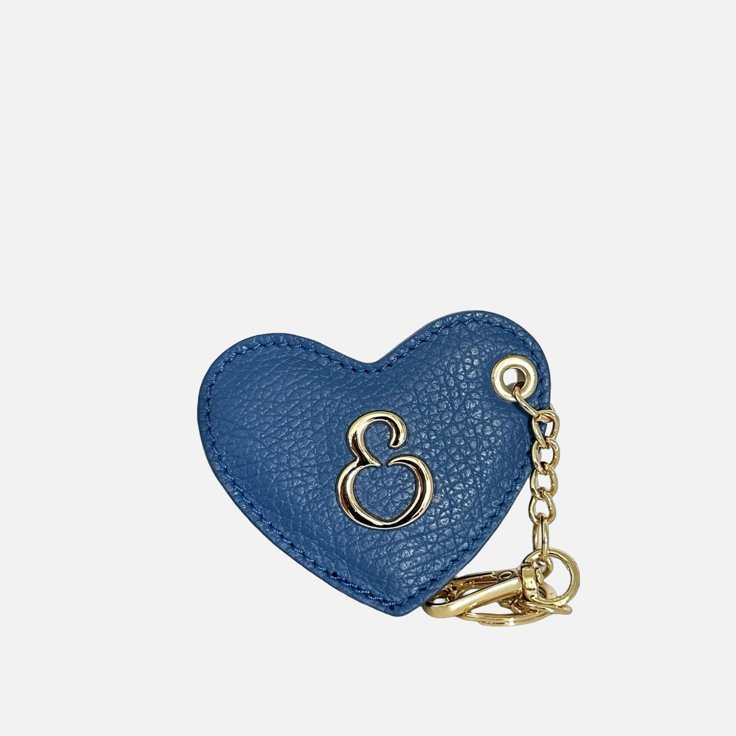 Key Holder Love Blue Jeans Hammered Gold