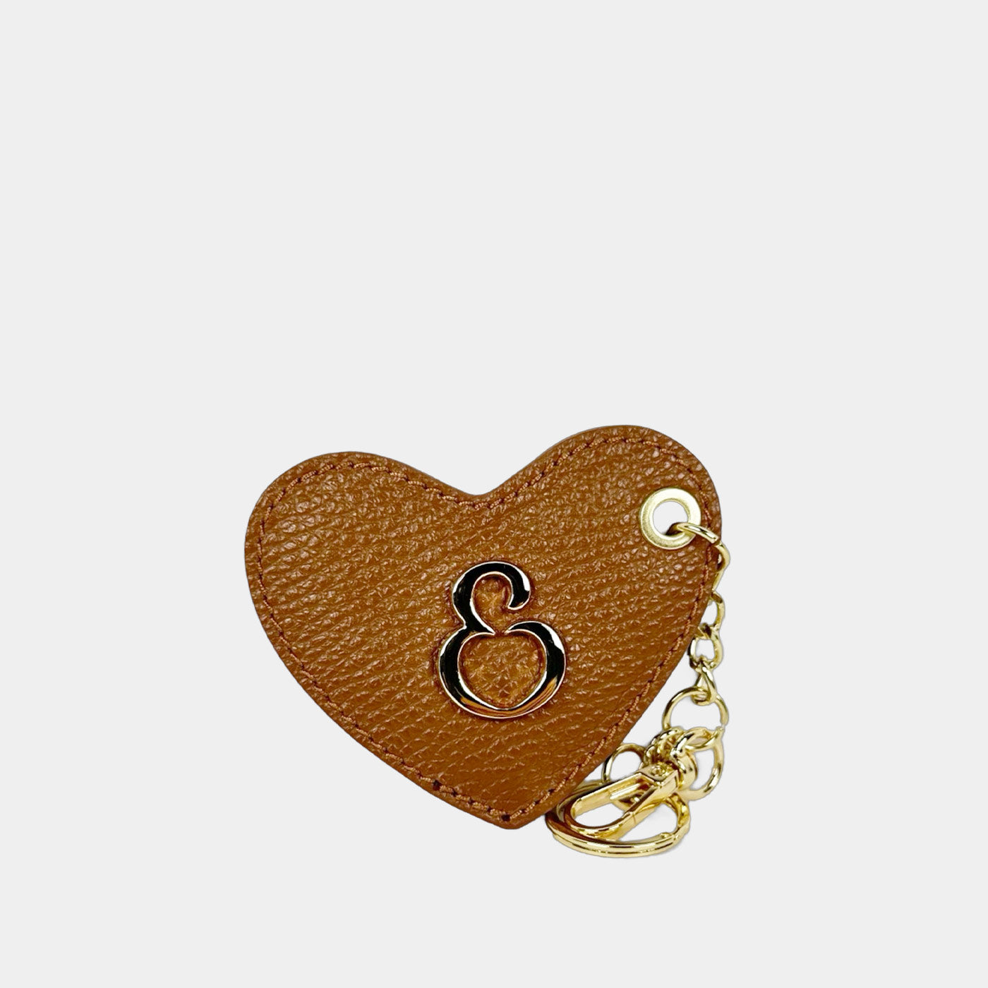 Porta Chiavi Love Caramel Pelle Martellata Oro