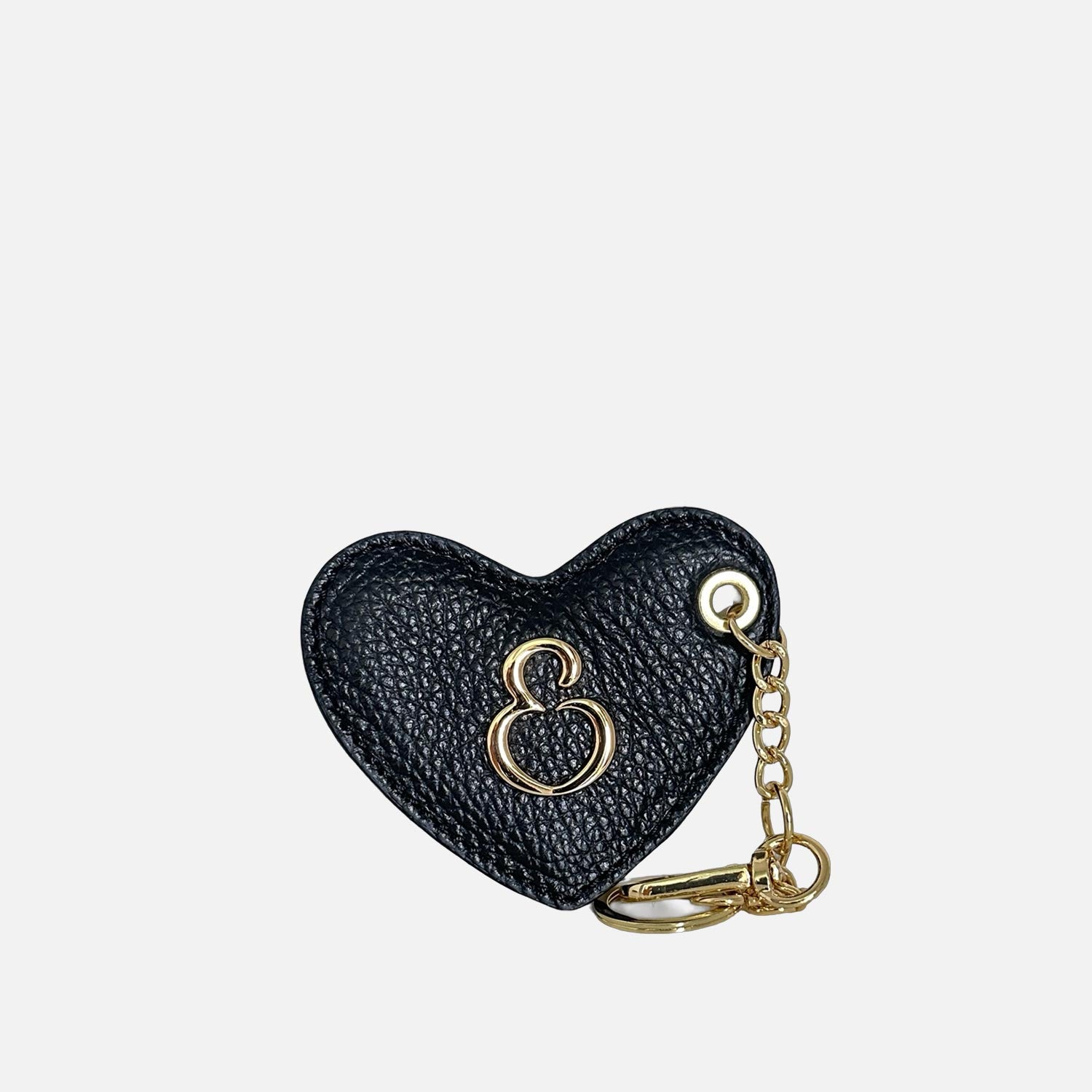 Love Black Hammered Gold Key Holder 