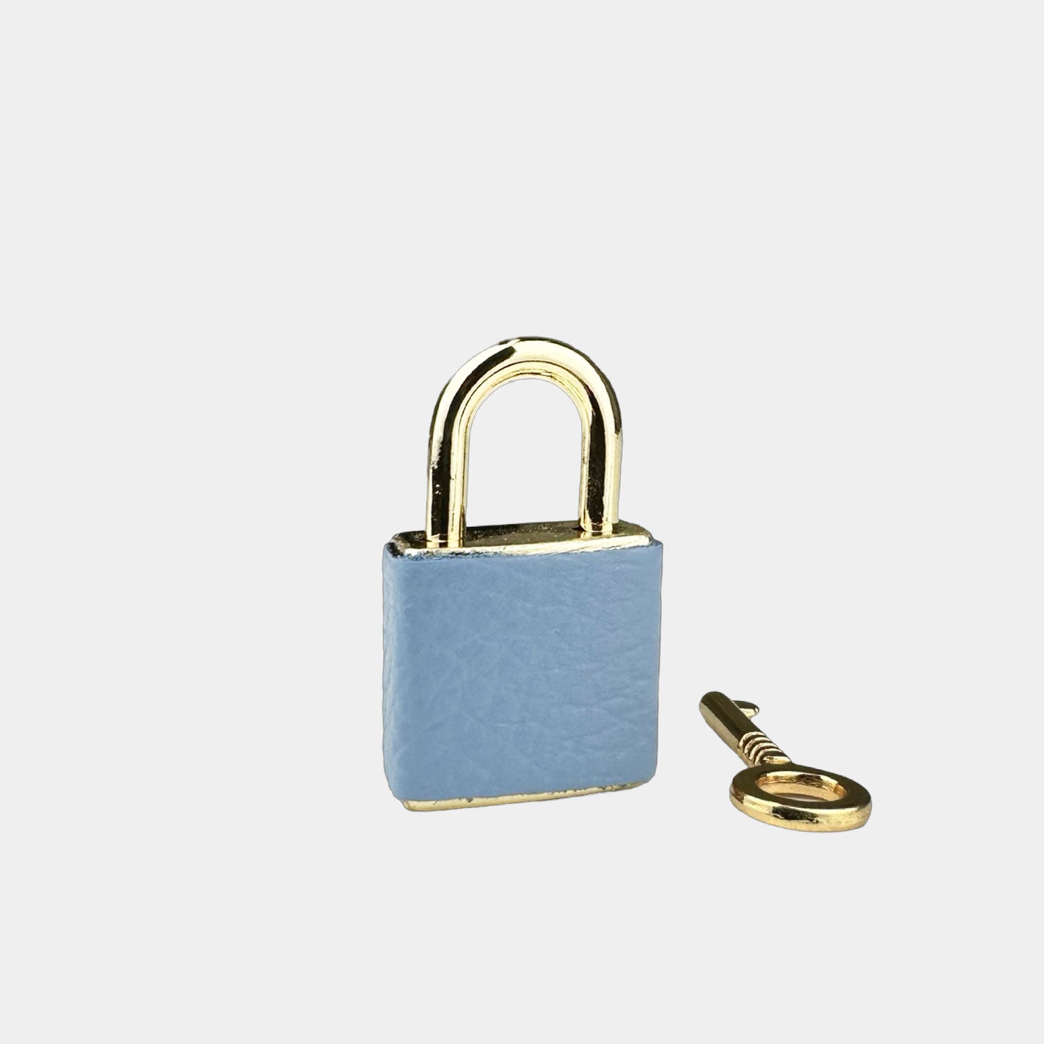 Hammered Gold Blue Padlock