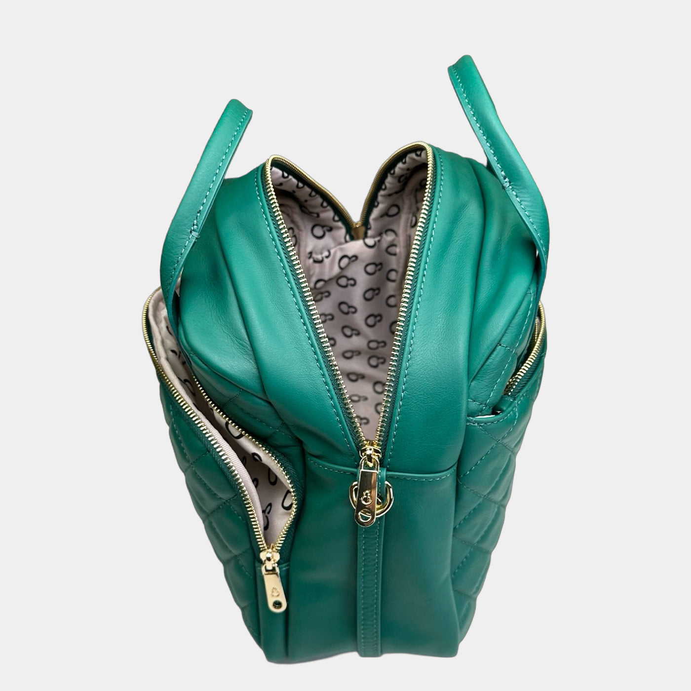 Borsa a mano Megane Matelasse Verde Giada Oro