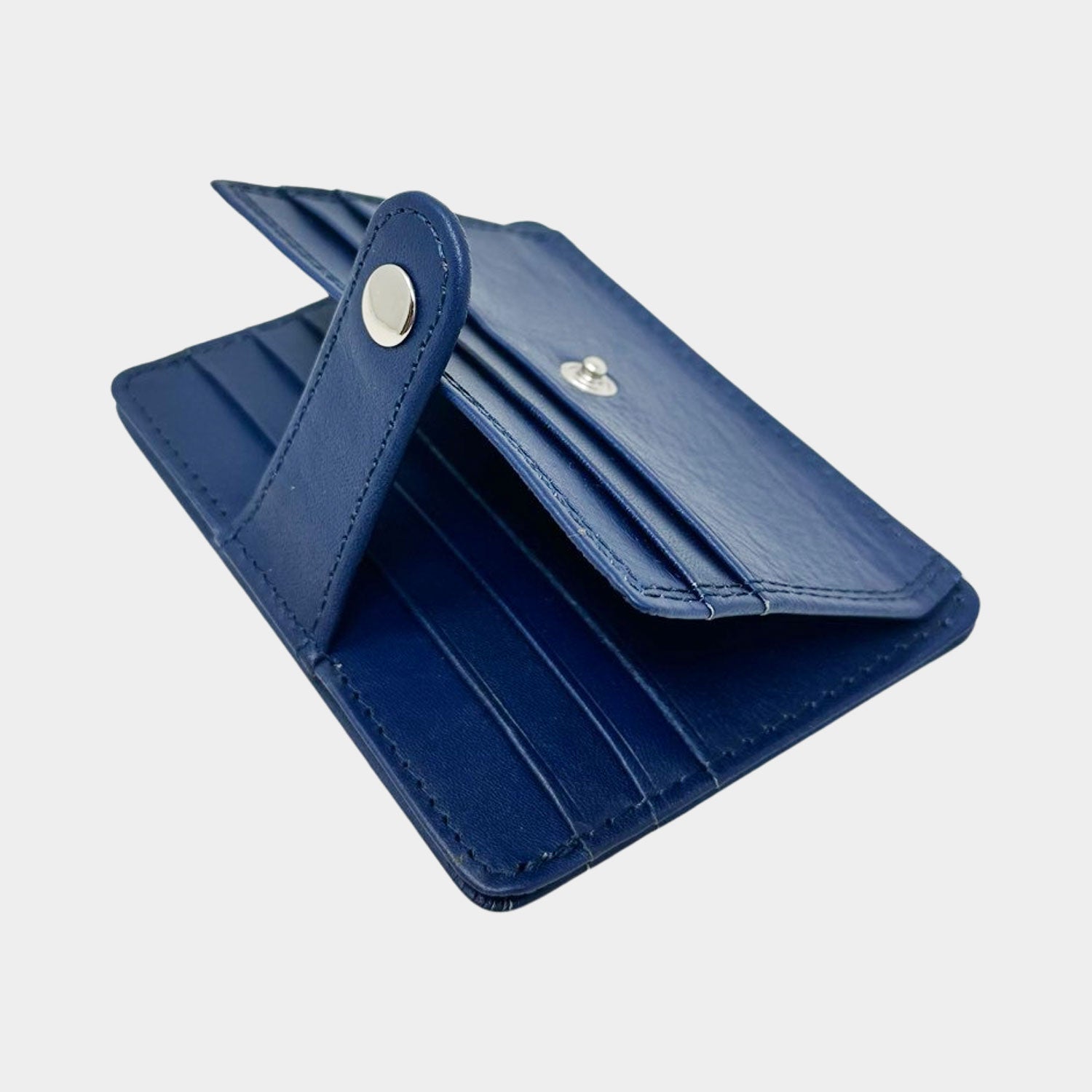 Smooth Navy Blue Lace Card Holder