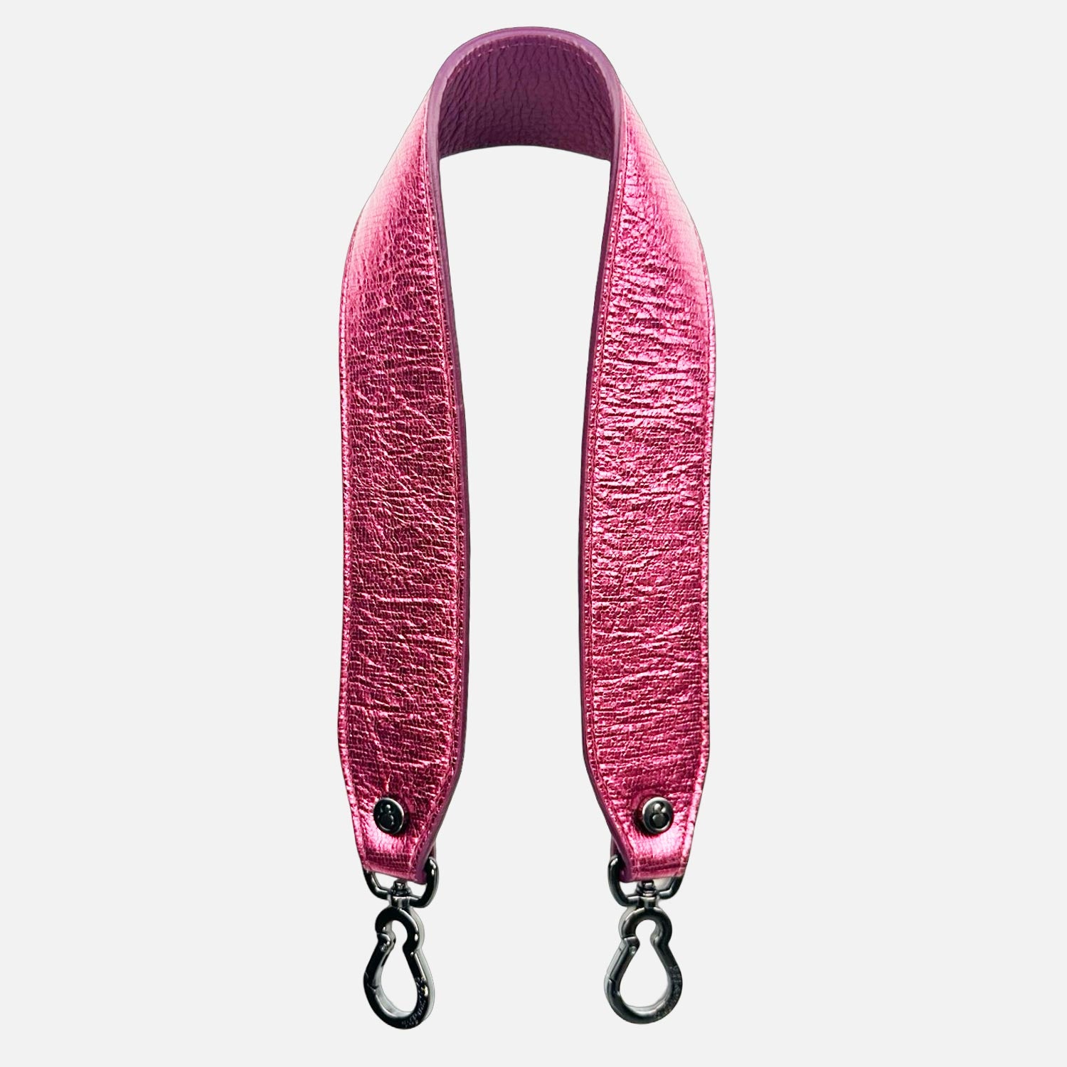 Tracolla 60 cm Pink Glam Pelle Lucertolina Laminata Dark