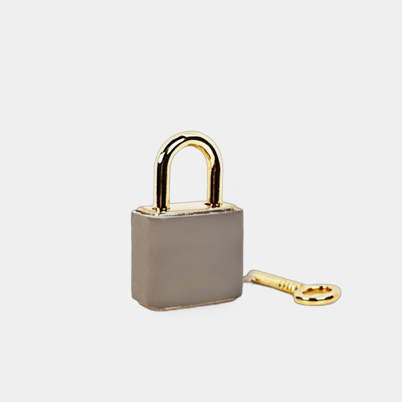 Smoke Padlock Smooth Leather Gold 